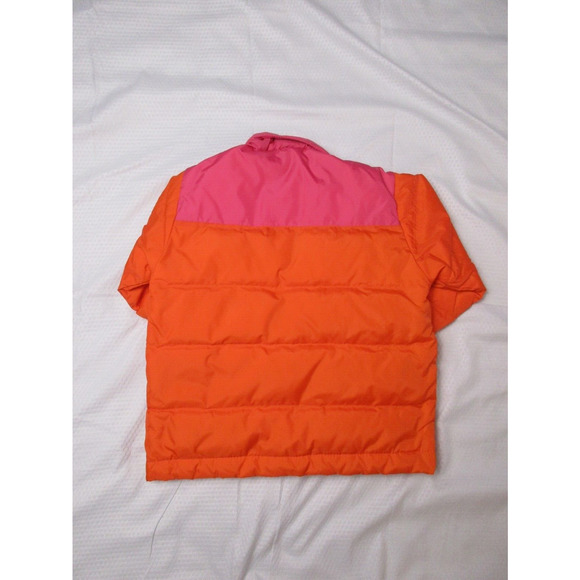 Ralph Lauren Kids Vibrant Orange and Pink Puffer Coat - Picture 3 of 16